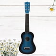 thumbnail image 3 of Guitarra acústica popular de 21 pulgadas, instrumento musical para principiantes, guitarra de 6 cuerdas para el hogar, escuela, niños, suministros para clases de música (azul), 3 of 5