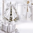 thumbnail image 6 of White Bow Decor, 40 x 24 Inches Large Big White Bow Party Decorations for Backdrop Birthday Wedding Bride, Huge Satin Ribbon Tie Hanging Wall Decor, 6 of 7