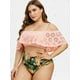 thumbnail image 3 of Más el tamaño de corte del laser impresión del girasol dos piezas de baño Rosegal Camisetas sin mangas de talla grande, 3 of 5