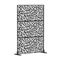 thumbnail image 4 of Tcbosik 48"W x 70"H Metal Privacy Screen, Indoor & Outdoor Free Standing Decorative Privacy Fence, Decorative Privacy Panel & Garden Divider, Easy Assembly, Black, 4 of 9