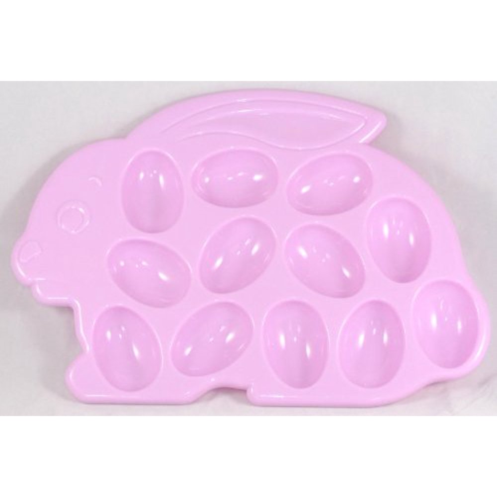 Easter Bunny Shaped Easter Egg Deviled Egg Platter (Pink)