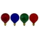 Northlight Pack de 4 Ampoules de Remplacement de Noël Transparentes Multicolores G50 Globe – image 2 sur 2