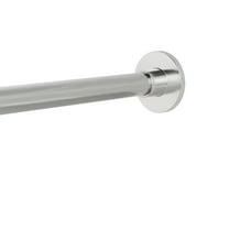 Better Homes & Gardens Rustproof 43” - 72” Modern Adjustable Tension Shower Curtain Rod, Nickel