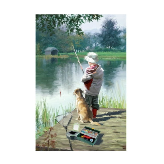 The Macneil Studio 'Waiting for a Bite' Canvas Art