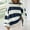 Blue, variant on Baqcunre Womens Striped Knit Loose Sweater Crew Neck Long Sleeved Striped Sweater with Flared Sleeves, 1PC Sweater Blue L