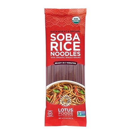 (Pack of 8), Lotus Foods Organic Buckwheat & Brown Soba Rice Noodles, 8 oz