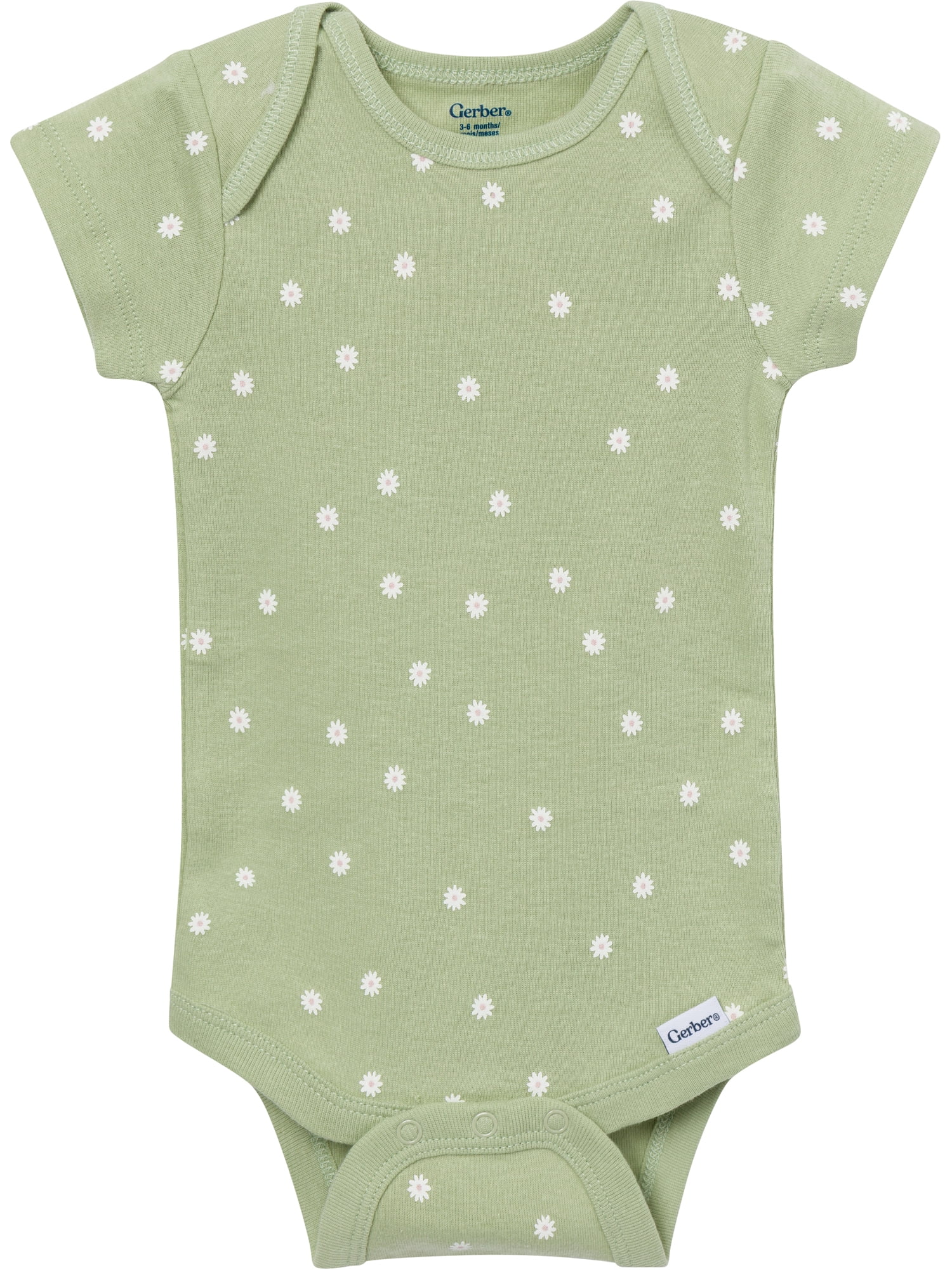 Gerber Baby Neutral Short Sleeve Onesies, 8-Pack, Sizes 0/3 Newborn - 12 Months