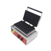 INTBUYING Electric Rectangle Waffle Maker Nonstick Belgian Baker