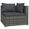 thumbnail image 3 of vidaXL 9 Piece Patio Lounge Set with Cushions Poly Rattan Gray, 3 of 8