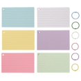 thumbnail image 1 of 1 Set Index Cards with Rings Study Flash Cards Single Hole Punched Flashcards Studying Note Card, 1 of 3