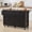 53.5" Black, variant on AISWORD 50.7" Kitchen Island with Trash Can Storage Cabinet, Rolling Kitchen Cart on Wheels with Faux Marble Top Drop Leaf, Spice Rack, Towel Rack and Adjustable Shelf, Black
