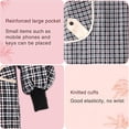 thumbnail image 3 of Cotton Linen Long Sleeve Kitchen Apron with Pockets,Unisex Long Sleeves Waterproof Apron for Cooking Baking Cleaning Work - black, 3 of 5