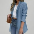 thumbnail image 6 of Purcolt Women's Blazer Jacket Business Elegant Long Sleeve Lapel Button Suit Jacket Casual Loose Fit Work Office Coat, 6 of 9
