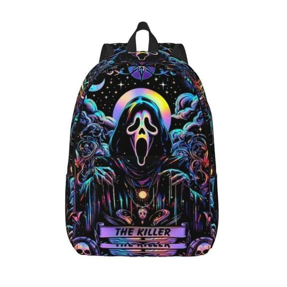 Ghostface Backpack Canvas Casual Lightweight Backpack Fashion Travel Backpack Laptop Backpack 17.7 Inch And15.7inch