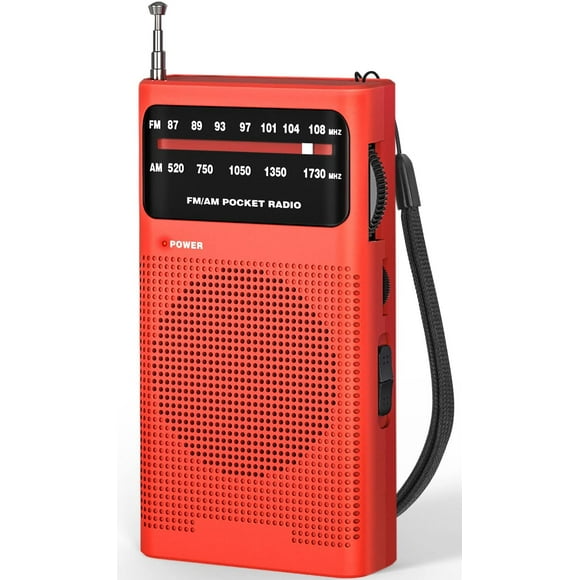 SHAR Portable Radio, AM(MW)/FM Battery Operated(AA) Radio, Pocket Transistor Radio with Excellent Reception, Excellent Sound Quality, Portable Mini Radio