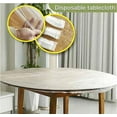 thumbnail image 4 of JilgTeok Disposable Tablecloth Round Table Cloth Cover Protector Clear Plastic Waterproof Tablecloth for Indoor Outdoor Party Dinner Easy to Clean, 4 of 5