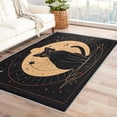 thumbnail image 1 of Black Cat Rugs Room Decor - 4x6 Rug - Black Cat Rug - Celestial Constellation Area Rug - Witch Zodiac Rugs - Star Black Kitten Carpet, 1 of 7