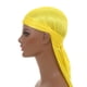 thumbnail image 5 of Sombrero pirata con cola larga trenzada de satén de seda monocromática, sombrero Baotou elástico, sombrero de quimioterapia, durag sedoso, 5 of 6