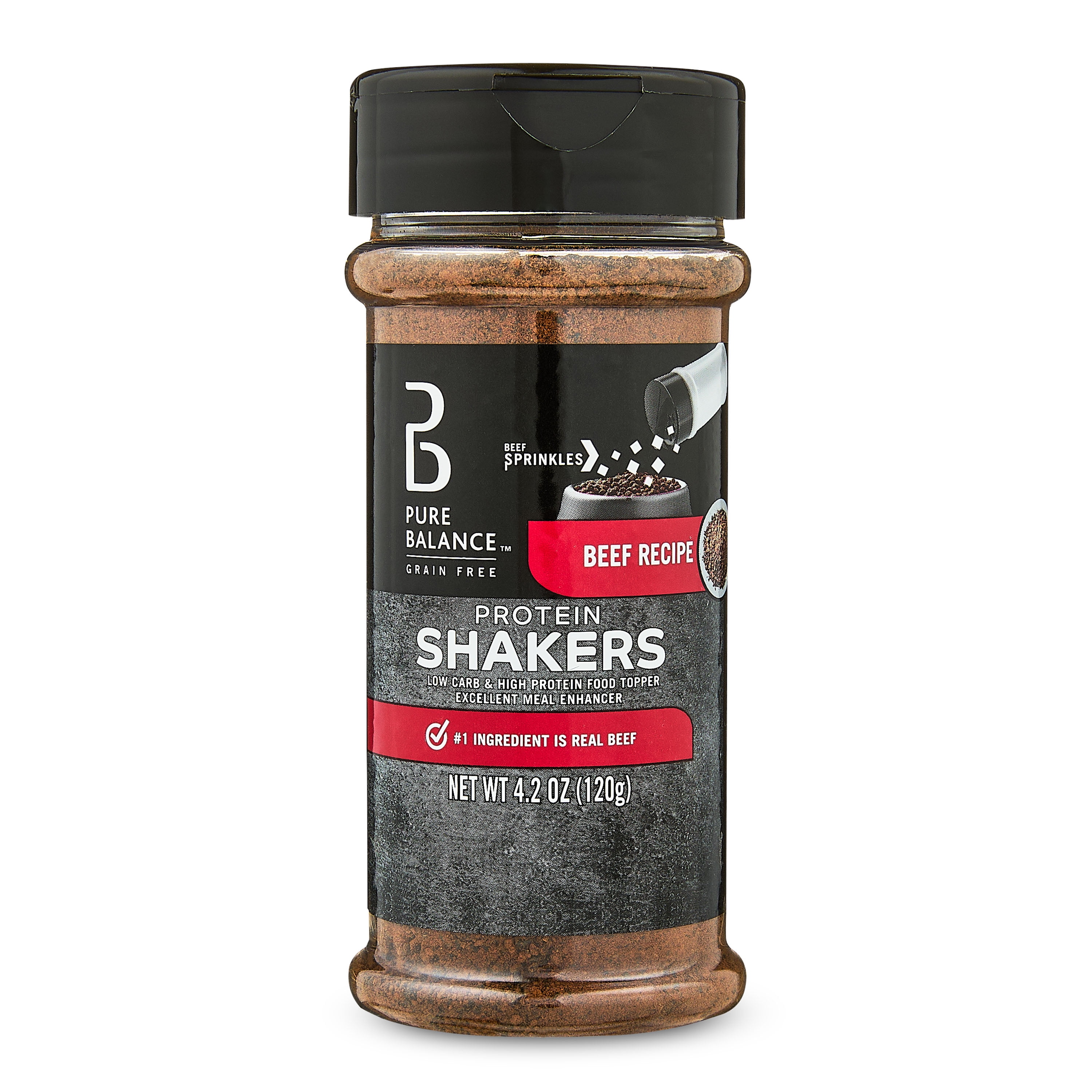 (2 pack) Pure Balance Protein Shakers Beef Recipe Dog Food Topper, 4.2 oz