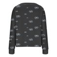 thumbnail image 3 of WRKEKC Botanical Print French Wool Plush Jacket Button Front Fall Winter Soft Coat with Pockets for Coffee Run and Weekend Style Black XXL, 3 of 4