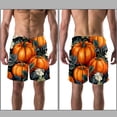 thumbnail image 3 of luoweisi Men's Beach Shorts Quick Dry Swim Trunks with Mesh Lining Thanksgiving Pumpkin S, 3 of 5
