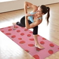 thumbnail image 6 of Red Strawberry Plants Fruit Pink Pattern Hot Yoga Mat Towel Non Slip for Hot Yoga - Quick-Drying Yoga Mat Cover with 4 Corner Pockets with Travel Bag - Hot Yoga Towel Non Slip 70"x26", 6 of 6