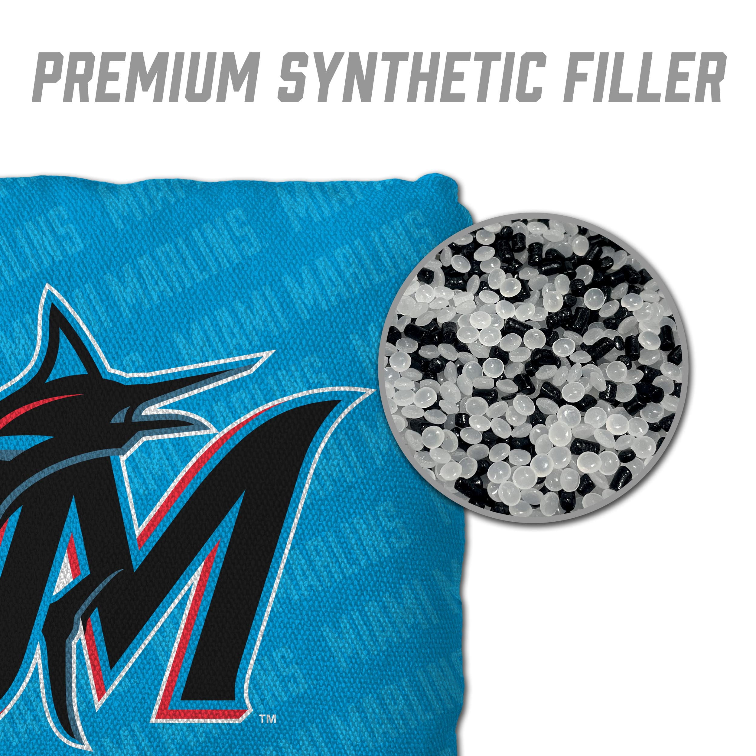 MLB Miami Marlins Cornhole Bags - 4PK - Teal