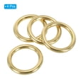 thumbnail image 3 of Uxcell Brass O Ring, 4 Pack 1" Inner Dia Solid Brass Round Ring for Leather Craft Purse, 3 of 6