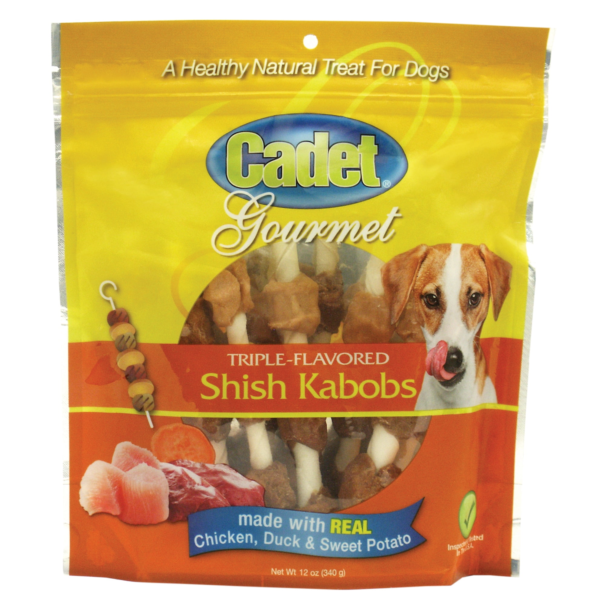 Cadet Premium Gourmet Rawhide TripleFlavored Shish Kabobs Dog Treats