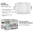 thumbnail image 3 of Blue Gray Snowflake Holly Leaves Berries Christmas Square Storage Bins with Handles Collapsible Containing Box 2 Packs, 3 of 9