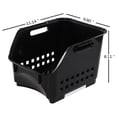 thumbnail image 2 of 3-Pack Plastic Stackable Storage Bins, Black Stackable Bins For Pantry, 2 of 7