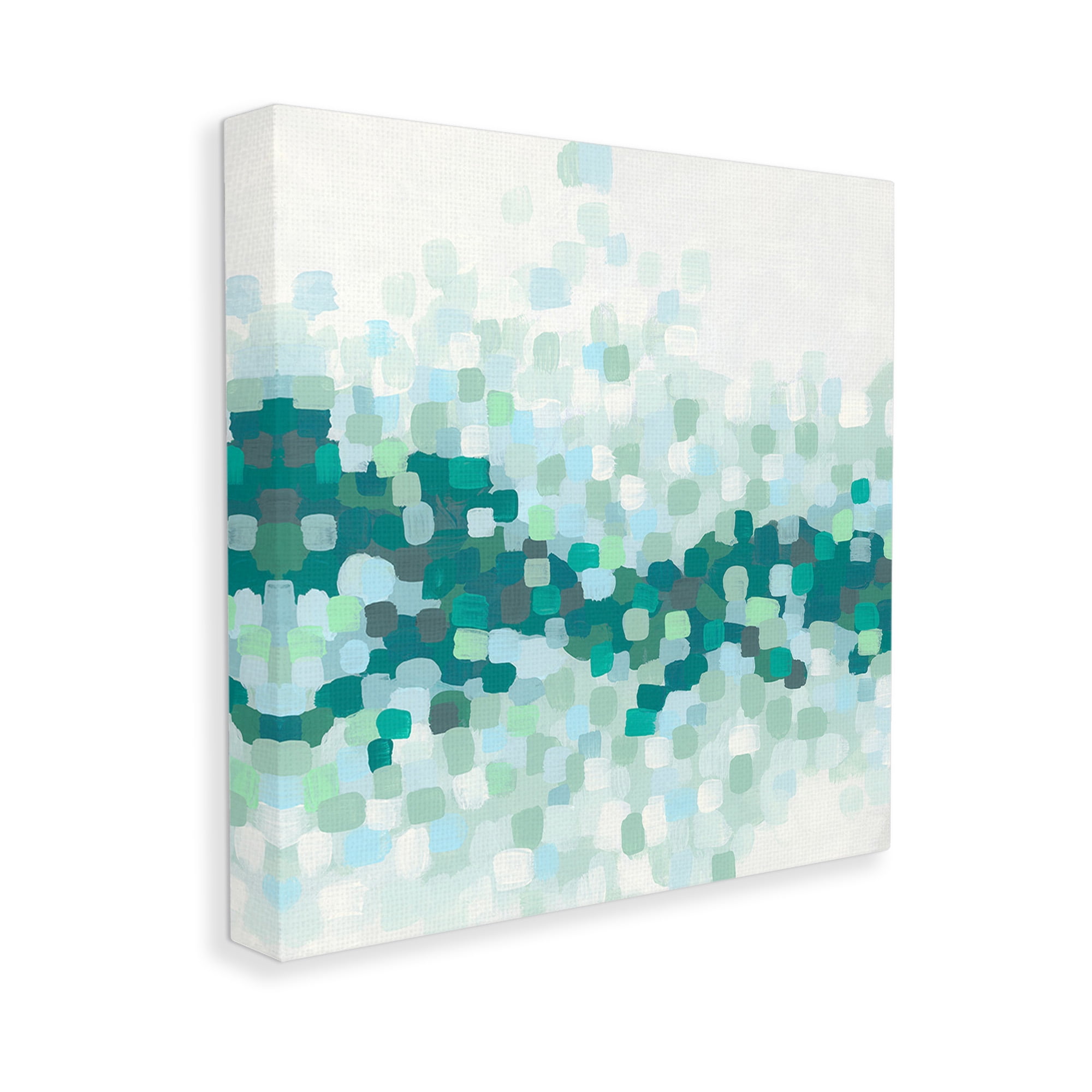 Stupell Industries Green Speckled Horizon Abstract Painting Gallery Wrapped Canvas Art Print Wall Art, 24 x 24