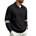thumbnail image 5 of Polo Shirt Men Long Sleeve Casual Dress Pullover Sweatshirts for Men | Collared Button Golf Polos, Soft Stretch Fabric Regular Fit, Casual Business Fall Clothes, 5 of 6