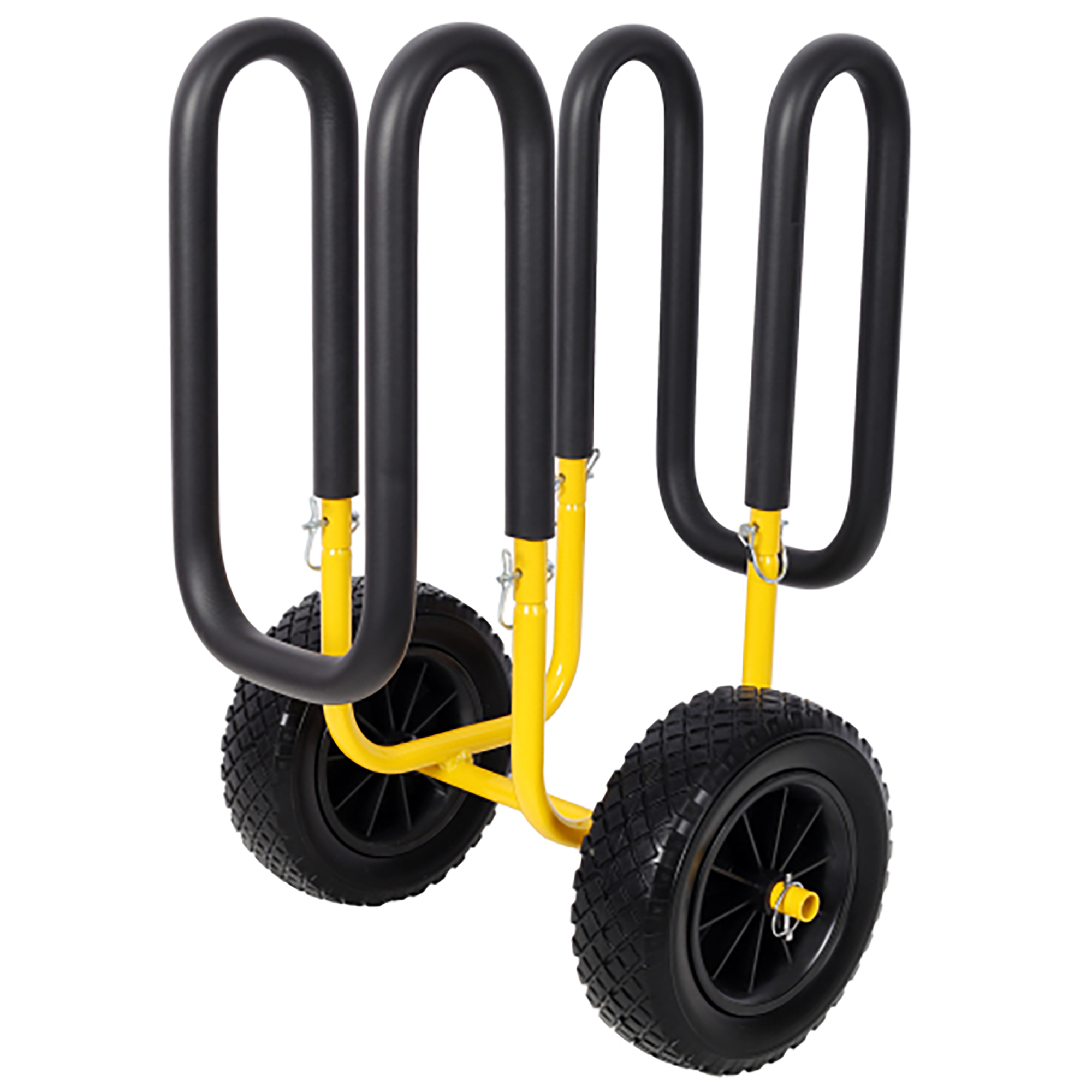 Suspenz Paddle Board & Surfboard Kayak Carts with Airless Wheels,Stand Up SUP Carrier Trolley,Yellow 150 LBS Load Capacity