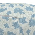 thumbnail image 3 of Floral Pouf Cover with Zipper, Pattern with Willow Flowers Vintage Print, Soft Decorative Fabric Unstuffed Case, 30" W X 17.3" L, Pale Blue Slate Blue, by Ambesonne, 3 of 5