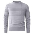thumbnail image 2 of Yusimy Men's Solid Stretch Knit Sweater Thermal Warmth Pullover Long Sleeve Round Neck Modern Comfort, 2 of 5
