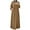 Khaki #1, variant on pstuiky Dresses for Women, Women Long Sleeve Crew Neck Dress Floor-Length Dress Banquet Dress Dress Leisure Black L