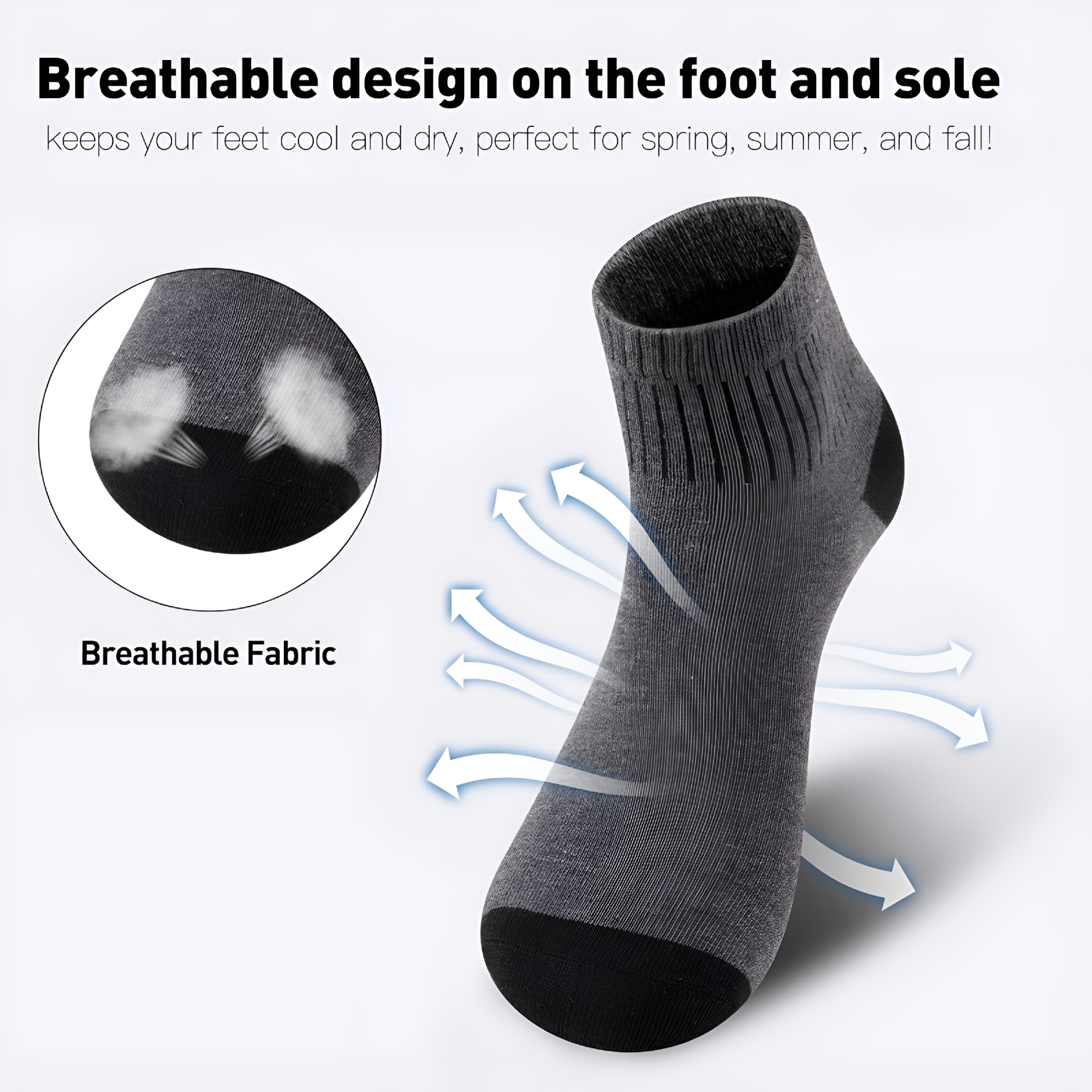 TELOLY 30 Pairs Ankle Socks for Men-Lightweight Mens Socks Size 9-12 Thin Casual Quarter Bulk Socks Socks Men 9-12