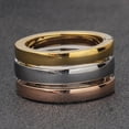 thumbnail image 2 of Anillo de acero inoxidable giratorio de tres colores con tres anillos y personalidad europea y americana Glaosling, 2 of 6