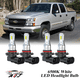thumbnail image 1 of Compatible con 2002-2006 Chevy Silverado 1500 2500 HD 3500 Kit de bombillas LED para faros (combo de luz alta y baja) (Paquete de 4), blancas 6500K 10,000LM súper brillantes, plug and play, 1 of 10