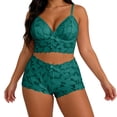 thumbnail image 4 of WRKEKC Pajama Sets for Women 2 Piece V Neck Relaxed Fit Top and Drawstring Shorts Loungewear Pajamas Sleep Set, 4 of 8