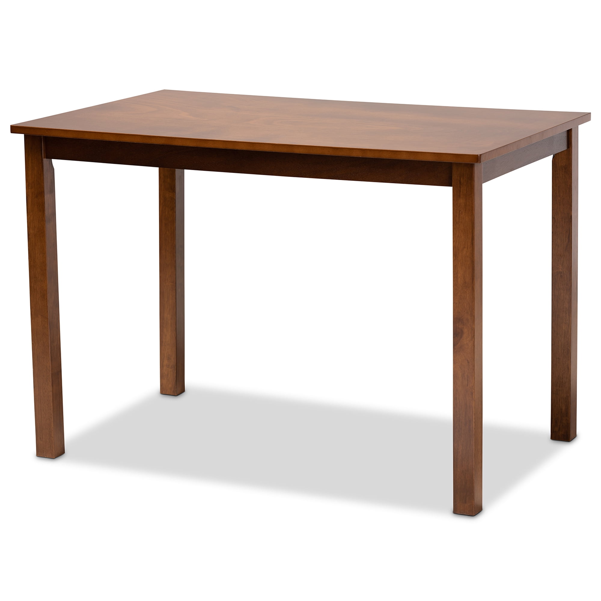 Baxton Studio Ramiro Modern and Contemporary Grey Fabric Upholstered and Walnut Brown Finished Wood 5-Piece Dining Set