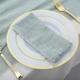 thumbnail image 3 of (2 Packs - Gris Vert/napkin 42x42cm) Serviette, Chemin de table Nouveau style/100% Coton et Lin, 3 of 14