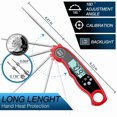 thumbnail image 3 of Hweilai Instant Read Digital Food Thermometer with Bright Backlight LCD Screen, Kitchen Smart Waterproof Cooking Meat Thermometer, 3 of 7