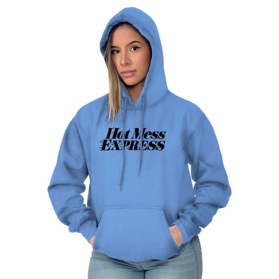 Hot Mess Express Rebel Girly Messy Women Plus Size Graphic Pullover Hoodie Brisco Brands 2X