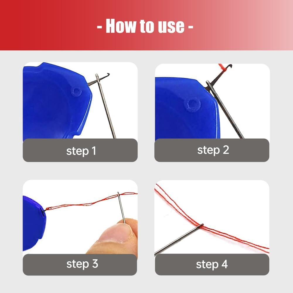 2024 New Sewing Machine Needle Threader, Sewing Needle Threader Tools Loop Wires Threaders for Hand Sewing Machine Sewing, Small Eye Needle Threader for Sewing Crafting (10)