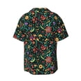 thumbnail image 2 of Fotbe Mexican Flower 1 print Short Sleeve Button Down Shirts for Men Casual Summer Beach Wrinkle Free Shirt-Medium, 2 of 7
