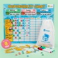 thumbnail image 5 of D-FantiX Magnetic Responsibility & Chore Chart – Dry Erasable Reward Chart for Multiple Kids, Includes 20 Behavior Magnets & 3 Sheets of 30 Star Magnets, 5 of 8