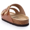 thumbnail image 7 of Comwarm Women's Cork Footbed Slide Sandals, Comfortable Arch Support Summer Slip On Sandals with Adjustable Buckle, Chestnut Brown, 7 of 7
