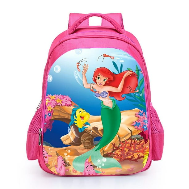 Disney-Mochila De la Sirenita Ariel para niños, morral escolar, guardería, preescolar, Escuela Primaria qym unisex